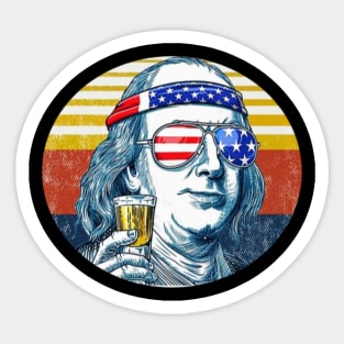 ben drankin 4th of july Sticker